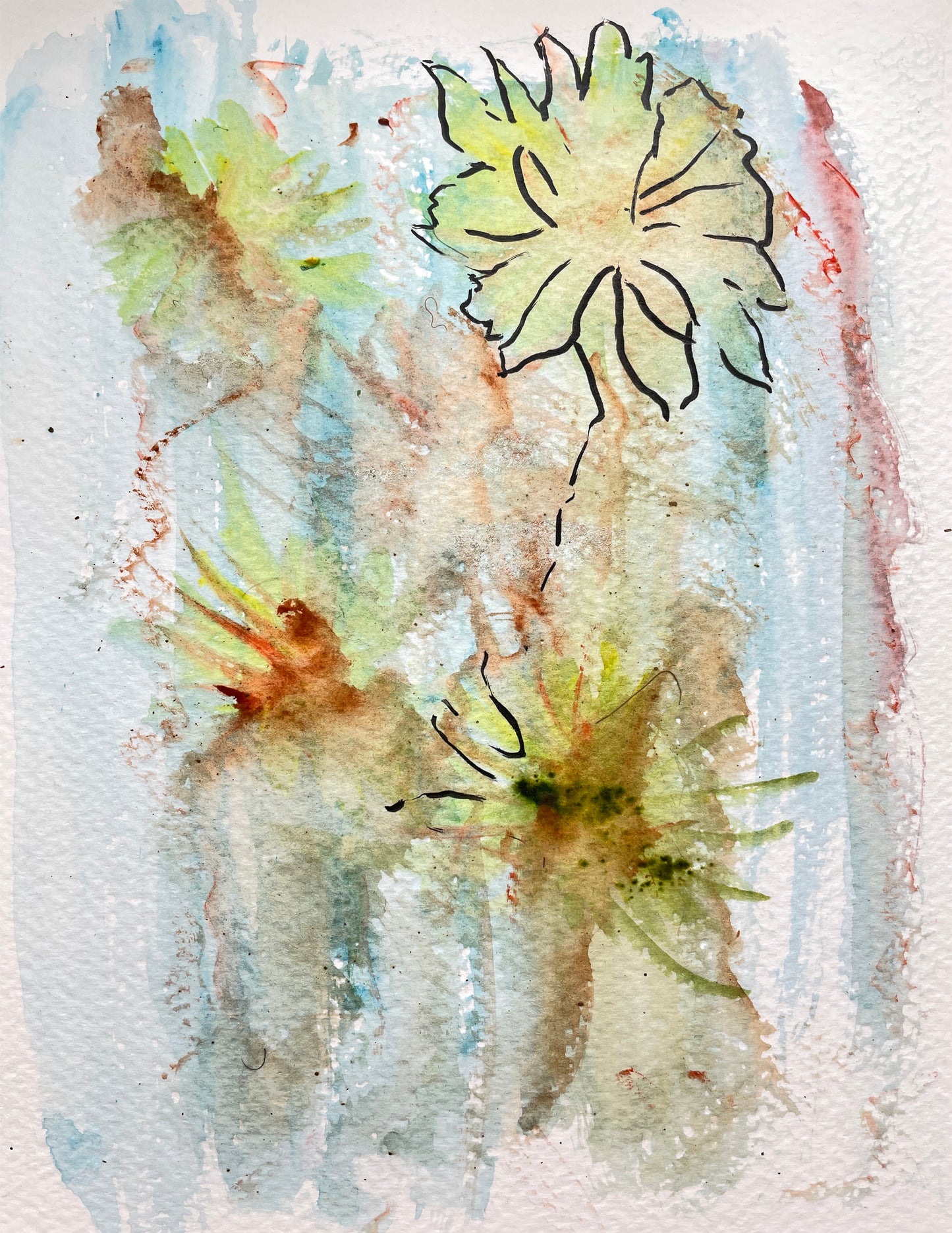 Reverse Watercolor Coloring - Therapeutic Art Collection 007