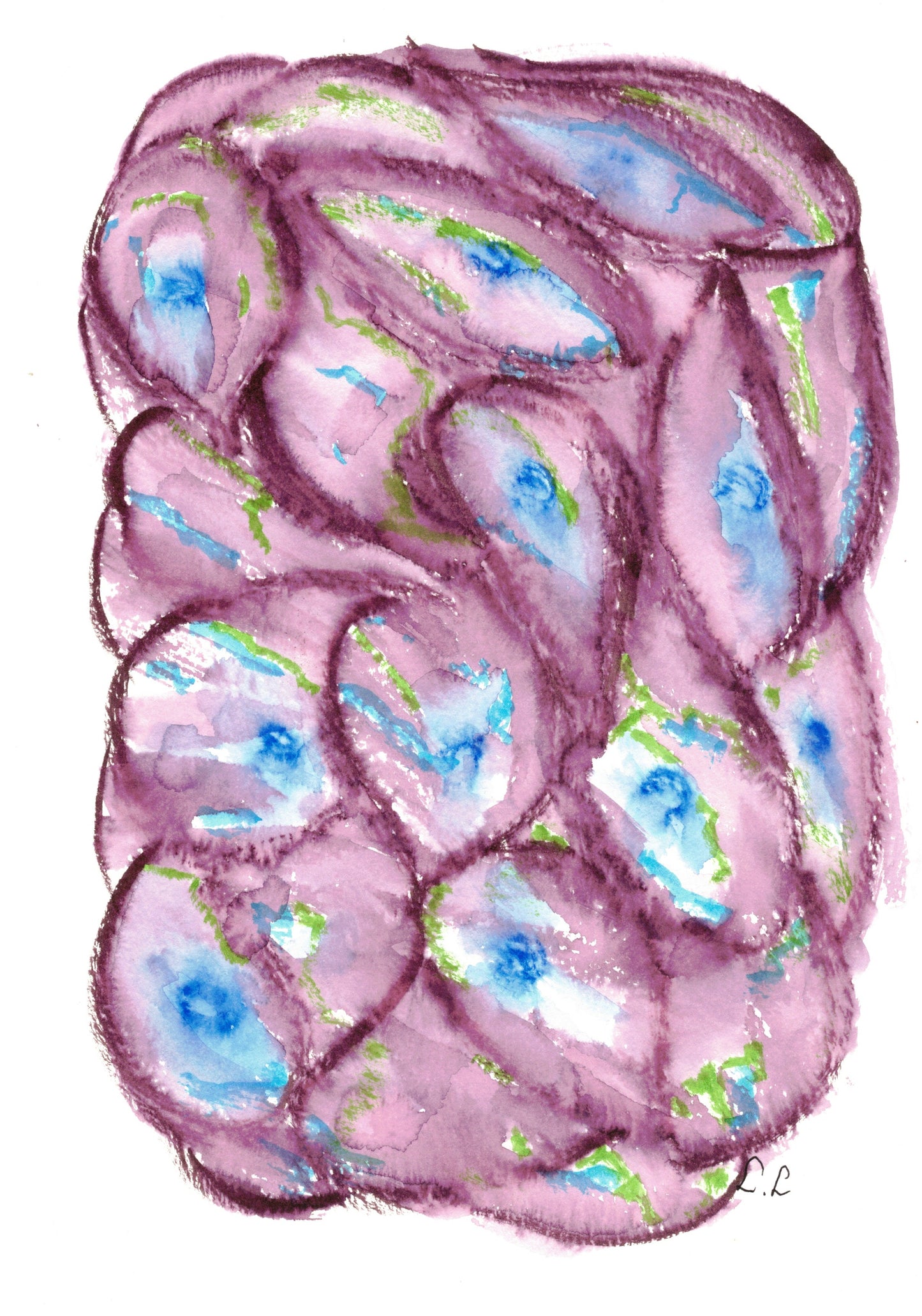 Reverse Watercolor Coloring - Therapeutic Art Collection 164