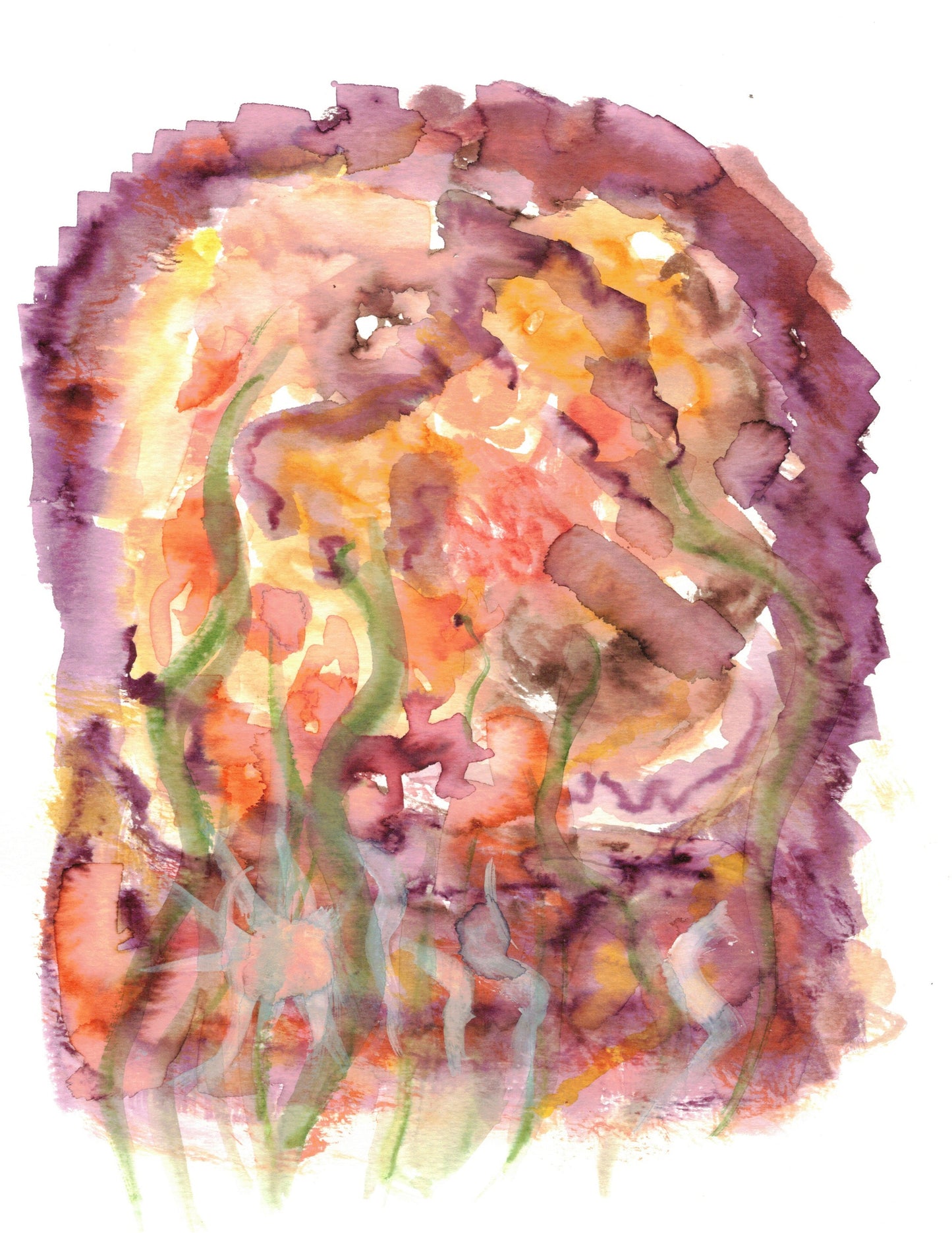 Reverse Watercolor Coloring - Therapeutic Art Collection 034