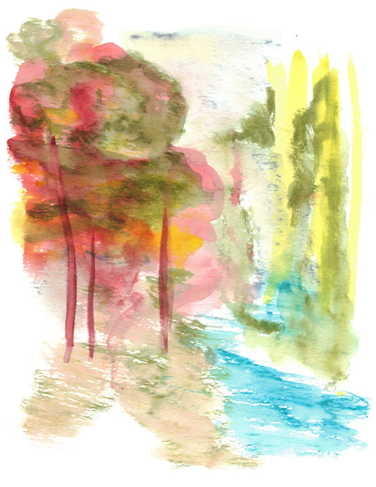 Reverse Watercolor Coloring - Therapeutic Art Collection 038