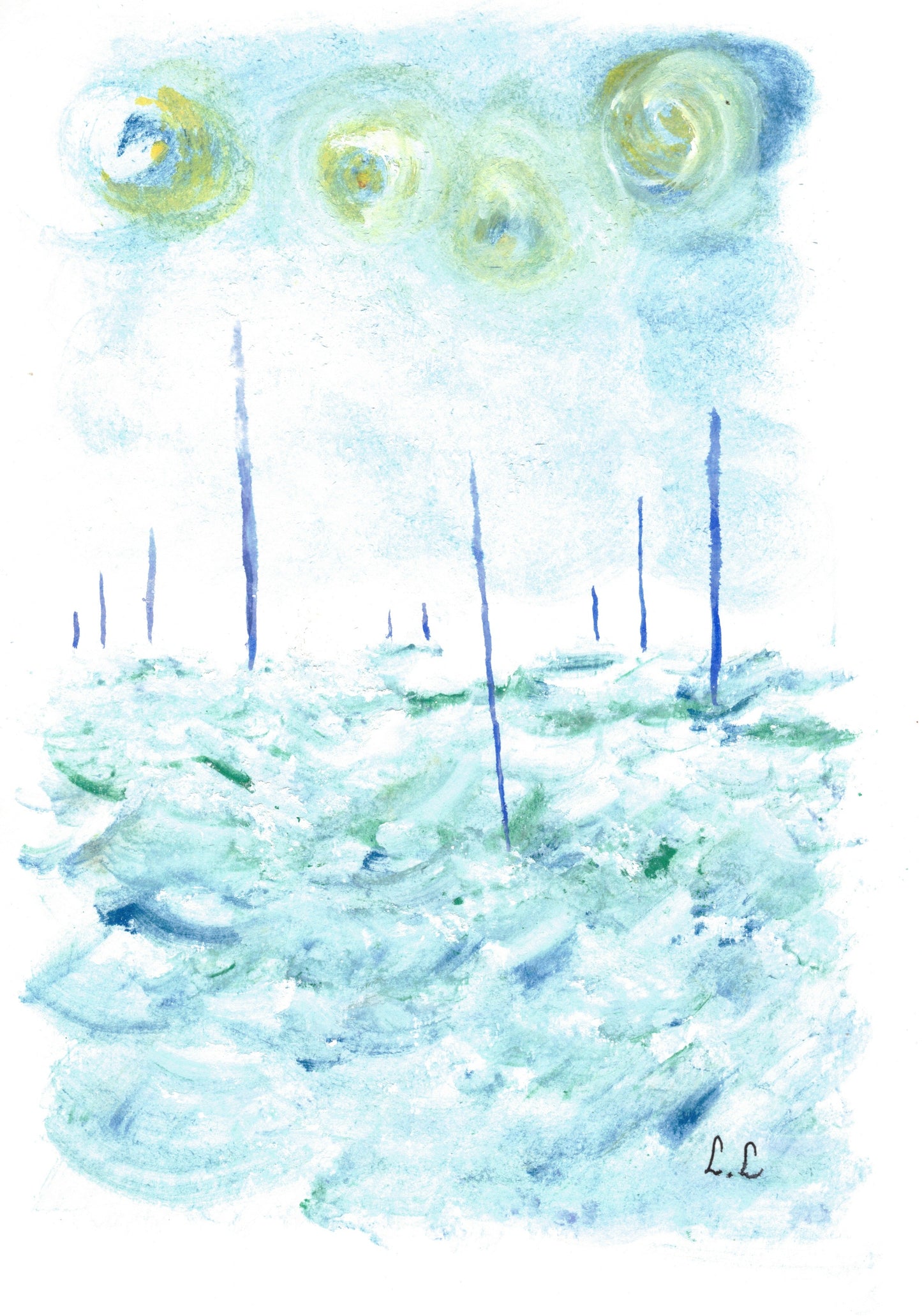 Reverse Watercolor Coloring - Therapeutic Art Collection 176